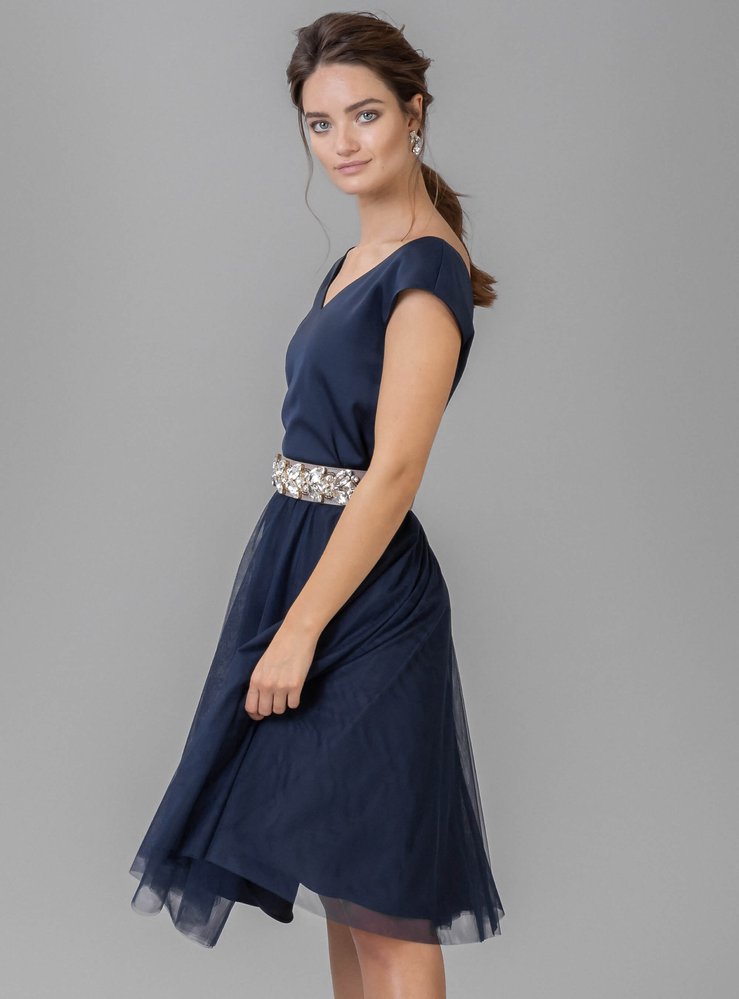 Brautjungfernkleid dunkelblau