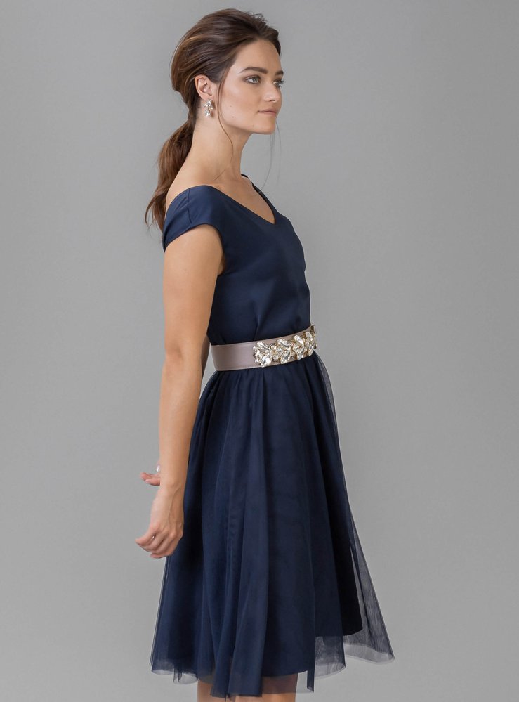 Cocktailkleid Tüll dunkelblau